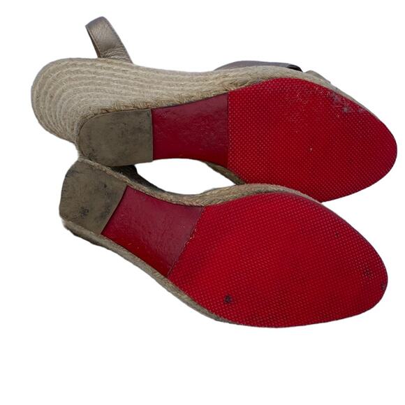 Christian Louboutin "Isa" Espadrille Wedges (Size 40/US 10) - Picture 7 of 13
